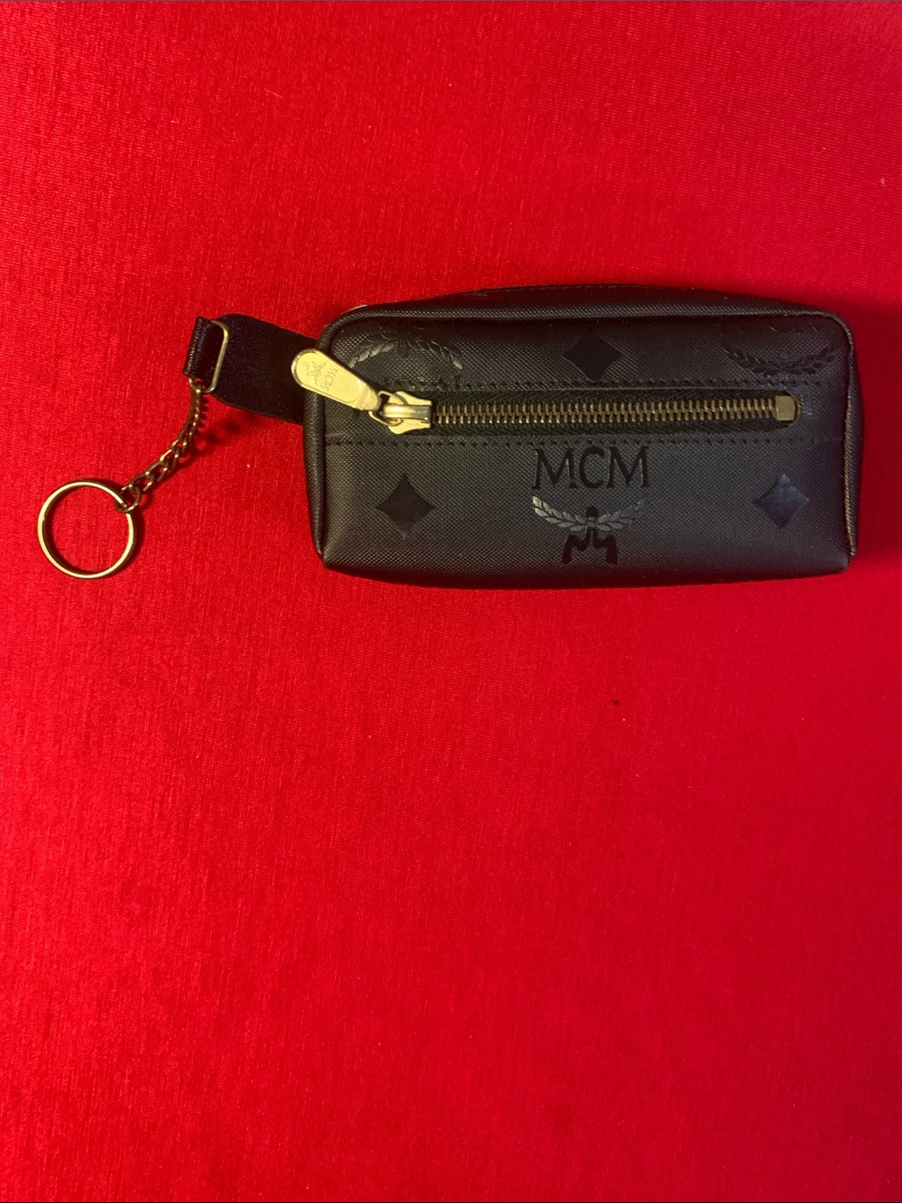 SOLD MCM Black Logo Zip Pouch - Picture 6 of 10